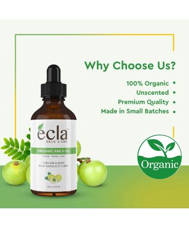 Organic Amla Oil for Hair Growth 4 oz (120 ml) - 100% Pure, Cold Pressed & Unrefined Amla Fruit Oil for Hair, Body & Face - Natural Care for Beautiful Hair - Buy Online on GoSupps.com