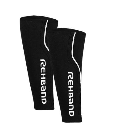 Rehband underarm neoprene sleeve 1 pair forearm cover compression bandage for the arms arm compression support basketball & volleyball Colour:Black Size:Medium Medium Black