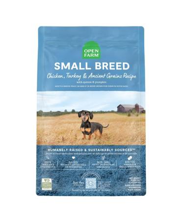 Open Farm Ancient Grains Dry Dog Food Humanely Raised Meat Recipe with Wholesome Grains and No Artificial Flavors or Preservatives (Small Breed 4 Pound (Pack of 1)) Small Breed 1.81 kg (Pack of 1)