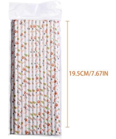 Halloween Drinking Straws | 25Pcs Halloween Party Paper Straws Party Straws Drinking Straws Milk Tea Straws Juice Straws for Halloween Party Favors Bondoo - Buy Online on GoSupps.com