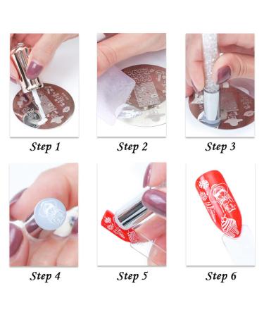 French Tip Nail Stamping Plate Set - Stainless Steel Nail Art Template for French Nail Designs - French Tip Stamp for DIY Nail Art - Buy Online on GoSupps.com