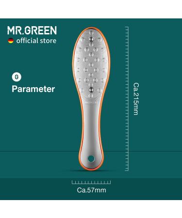 MR.GREEN Foot File for Hard Skin and Calluses Foot File Double Sided Professional Stainless Steel Pedicure Foot Care Tool Foot Scraper(Orange) - Buy Online on GoSupps.com