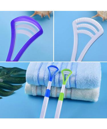 NALCY 10-Piece Plastic Tongue Scraper Set | Safe & Comfortable Oral Care for Adults & Kids | Fresh Breath Tongue Cleaner - Buy Online on GoSupps.com