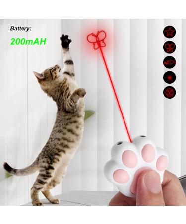 Dasfie USB Rechargeable Training Chaser Interactive Toy Pointer 5 Adjustable Patterns Interactive Cat for Indoor Cats Dogs Pets White - Buy Online on GoSupps.com