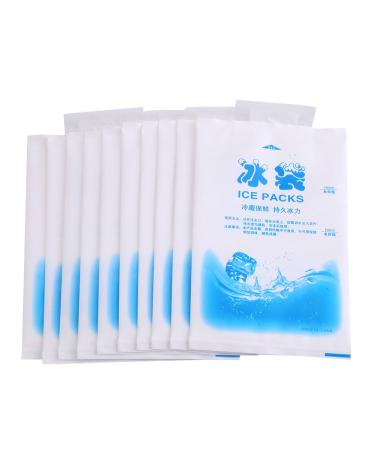 Ice bag of gel water pockets Reusable ice cream bag for shipping cooling packs keep food fresh 200ml 10pcs 17 x 11 x 2cm
