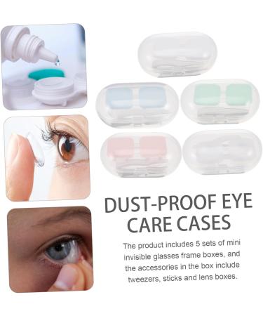 Homsfou 5-Sentence Push Glasses Case for Contact Lenses | Stylish Storage Container for Short-Sight Eye Lenses | Durable & Compact Contact Lens Holder - Buy Online on GoSupps.com