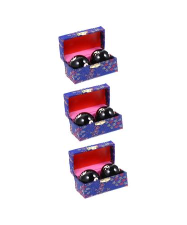 Beavorty 6 STK massage globe Hand massage ball metal balls Massage Tool fitness balls Hand training ball Magnetic the ball roll boccia yoga-ball old gymnasium ball cloisonn -emille