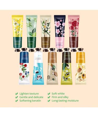 RVTKAK Mini Hand Cream Gift Set - 10 Peeling & Nourishing Creams for Dry Skin Smooth Fine Lines Perfect for Gardeners | Moisturizing Soap & Hand Cream Set - Buy Online on GoSupps.com