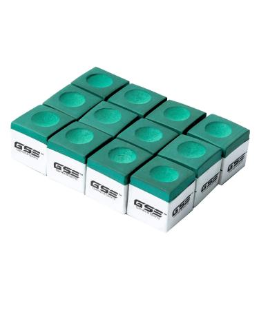 GSE Games & Sports Expert 12-Pack of Billiard/Pool Cue Chalks (6 Colors Available) Green