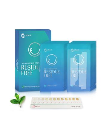 Carebest Upgraded Residue Free Teeth Whitening Strips 3.0 14 Treatments White Strips for Teeth Whitening Non-Sensitive Teeth Whitening Kit Effective for Tooth Stains Caused by Smoking Tea Coffee