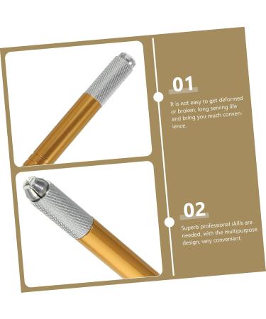 Healeved 5pcs Tattooing Brow Pen Eyebrow Pen Dual End Microblading Pen Tattooing Eyebrow Pen 0.8x0.8x12.1cmx5pcs Goldenx5pcs - Buy Online on GoSupps.com