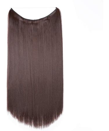 Wire in Hair Extensions Straight Hairpieces Halfhead Invisible Natural Hair Extension 20" - Medium Brown - Buy Online on GoSupps.com