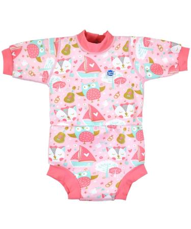 Splash About Happy Nappy Wetsuit with Reusable Swim Nappy Owl & the Pussycat 12-24 Months
