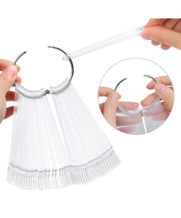 Doduos 100 Pieces Nail Art Display Tips Sticks - Transparent Nail Polish Color Card Plates for DIY Nail Art & Nail Studios - Buy Online on GoSupps.com