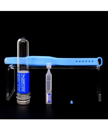 Buy Men's Silicone Sanitizer Bracelet - Refillable & Stay Safe | 8.50In - M2020 Blue - Buy Online on GoSupps.com
