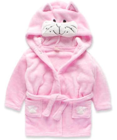 Feiliandajj Unisex Baby Toddler Fleece Bathrobe - Cute Animal Ears Soft Hooded Terry Gown for Boys & Girls (Ages 1-6) - Pink - Buy Online on GoSupps.com