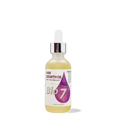BIO7 HAIR GROWTH OIL WITH 7 BIO-NATURALS   2 Fl Oz   Increase Blood Flow To The Scalp  Stimulate Hair Follicles and Strengthens Hair  Thickens and Grows Your Hair  Supply Valuable Nutrients to Hair and Scalp  7-in-1 Bene...