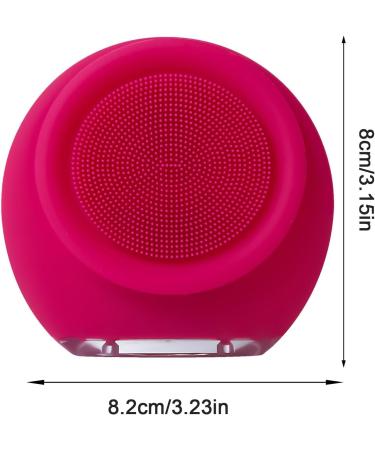 Anulely Face Cleansing Brush Electric Facial Brush Delicate Silicone Face Wash Brush Waterproof Face Cleansing Brush for Effective Face Cleansing Pink/Red - Buy Online on GoSupps.com