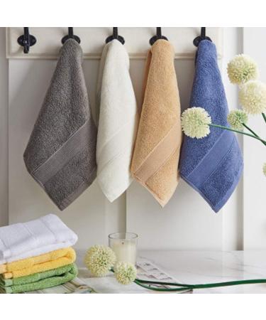 JINGXIN Cotton Face Cloth 6 Pack - Thicken & Absorbent Washcloths 13.7x13.7 Inch for Daily Use - Yellow - Buy Online on GoSupps.com