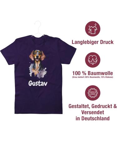 Personalized Dachshund T-Shirt for Dog Owners - Custom Gift by Shirtracer - Mens Purple Tee - Buy Online on GoSupps.com