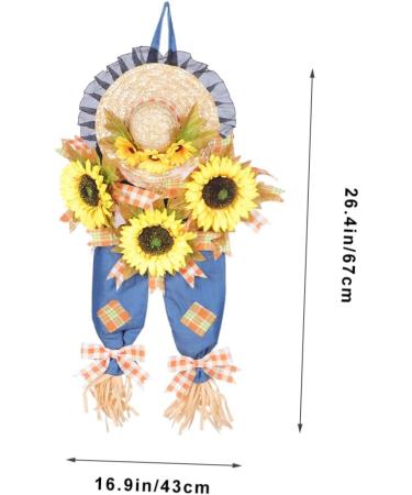 Alipis Decor Sunflower Garland Scarecrow Garden Fall Harvest Sunflower Pendants Pants Lighthouse As Shown 67x43cm - Buy Online on GoSupps.com