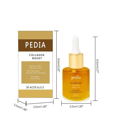 Buy Pedia Advanced Collagen Boost Anti-Aging Serum - Vitamin C & Hyaluronic Acid | Brightening Essence for All Skin Types (3 PC) - Global Shipping Available - Buy Online on GoSupps.com