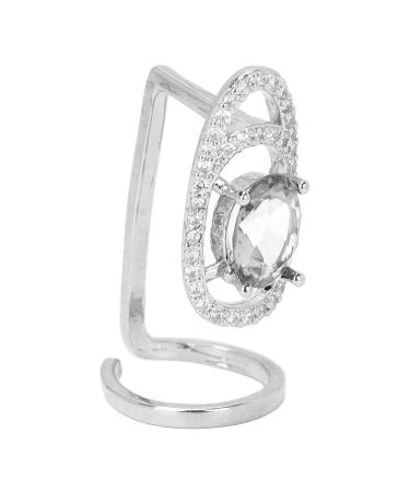 Fingernail Ring Exquisite Portable Fingernail Cover Ring Nail Art Decoration for Daily Life for Dance Party(White)