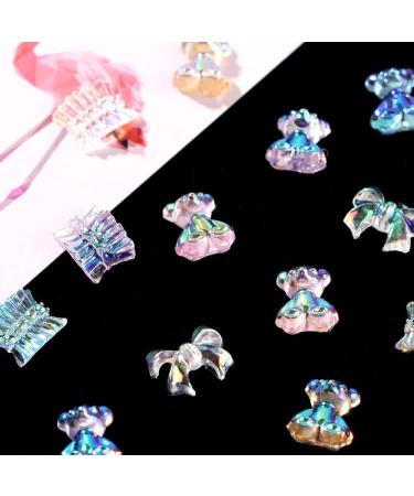 Nail Stud Glitter Decals Bow Manicure Set Charm DIY White Flower Nail Art Charms Nail Art Rhinestones Kit Multi Shaped Jelly Bear Shape(2) - Buy Online on GoSupps.com