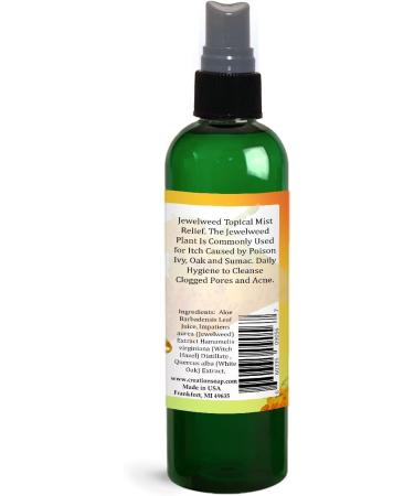 Jewelweed Spray - Natural Itchy Skin Relief for Poison Ivy & Oak Rash - 8 OZ Size - Buy Online on GoSupps.com