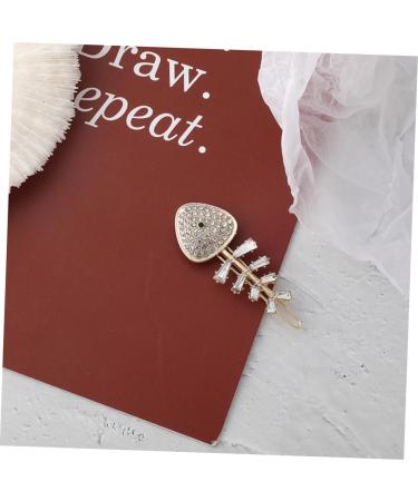 minkissy Fishbone Hairpin Rhinestone Hair Clip Metal Hair Barrettes Hair Accessory for Girls Hair Accessories Girls Hair Accessory Girls Hairpin Alloy Fashion Duckbill Clip Miss Golden - Buy Online on GoSupps.com