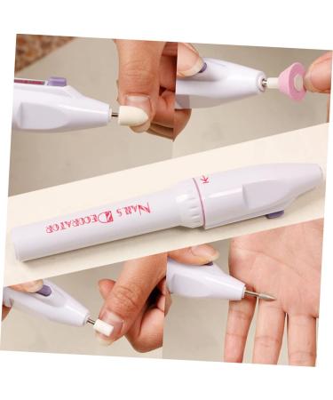 Ipetboom 1set Nail Polisher Professional Nail File Professional Electric Nail Kit Battery Nail Sander Electric Manicure File Hair Double Bun Mini Abs Manicure Tools White - Buy Online on GoSupps.com