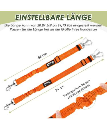 Slowton XXS Dog Harness with Safety Belt for Car - Breathable Secure Includes 2 Carabiner Hooks (Orange) - Buy Online on GoSupps.com