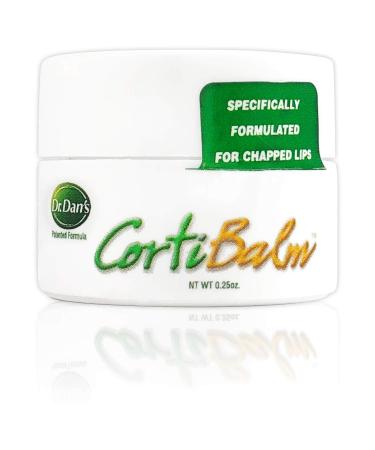 Dr. Dan's Cortibalm Jar - 1 Pack - for Dry Cracked Lips - Healing Lip Balm Jar for Severely Chapped Lips - Designed for Men  Women and Children - unflavored 0.25 Ounce (Pack of 1)
