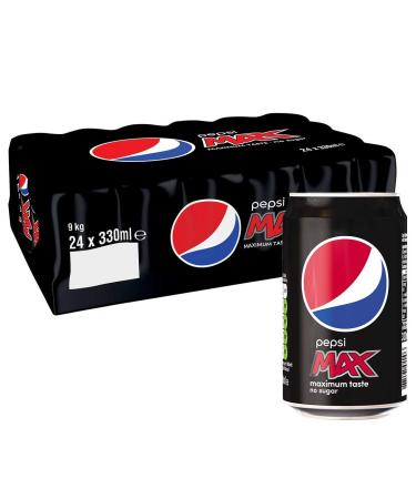 Pepsi Max Zero Sugar - 24 cans of 330 ml
