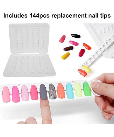 Nail Gel Polish Display Book Detachable Nail Color Display Nail Color Display Board Album Nail Sticker Nail Art Display Chart with Replacement Tips for Nail Salon - Buy Online on GoSupps.com