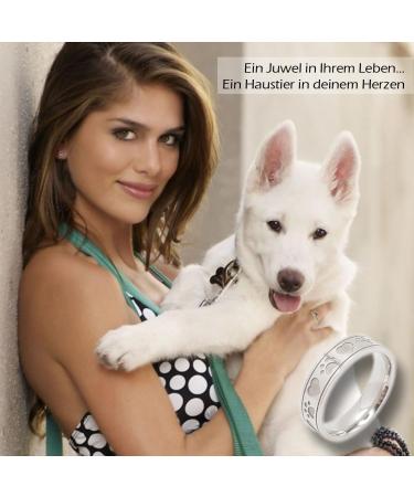 Heart Dog Paw & Cat Paw Ring for Women - 6mm Wide Rounded Inside | International Shipping - Buy Online on GoSupps.com