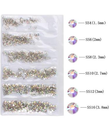 1 Set Multi Sizes Nail Crystal&Flat Back Round Rhinestones+Picking Up Pen+Tweezer DIY Nail Tool Kit - Buy Online on GoSupps.com