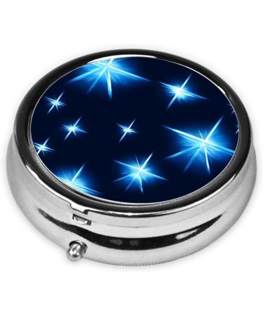 Cartoon Blue Starround Pill Box - 3 Compartment Portable Organizer for Travel & Daily Use - Buy Online on GoSupps.com