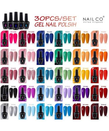 15ml Gel Nail Polish Set 30pcs/Lot Gel Polish Nail Soak Off UV LED Semi-Permanent Varnishes Nail Art Salon