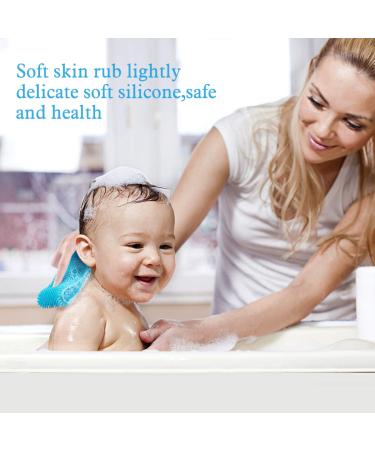 Silicone Bath Body Brush Back Scrubber - Exfoliating Double Side Bath Belt for Men Women - Blue - Buy Online on GoSupps.com