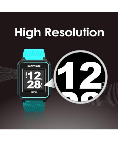 Canmore Golf Watch TW353 - 41 000+ Pre-Loaded Golf Courses High LCD Display Turquoise & Cleaning Cloth | International Shipping Available - Buy Online on GoSupps.com