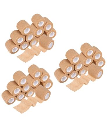 POPETPOP 36 Rolls Adhesive Wrap White Gaffers Tape Adhesive Sports Tape Cohesive Tape Athletic Wrap Protection Non-Woven Fabric Roll