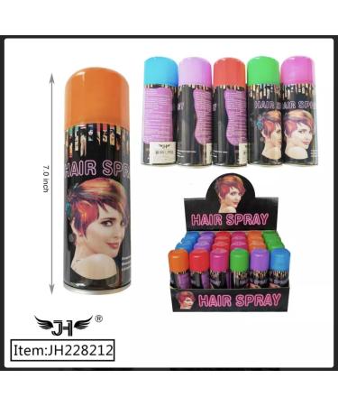 Temporary Hair Color Spray Birthday Party New Year Party Celebration- Case (48 Cans) - 4 Colors - Buy Online on GoSupps.com