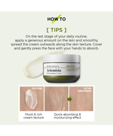 BRING GREEN Artemisia Calming Repair Cream - Redness Relief & Hydrating Sensitive Skin | Soothing Daily Skincare Routine | Intensive Moisturizer for Oily Skin - 2.53 fl.oz - Buy Online on GoSupps.com