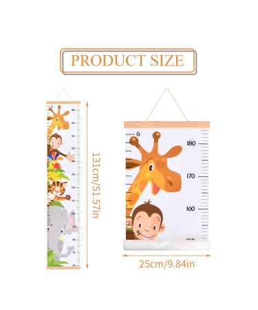 Delightful Animal Height Chart for Kids | Children's Yardstick Wall Decor for Nursery & Bedroom - Buy Online on GoSupps.com