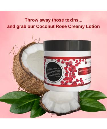 Coconut Rose Fragrance Lotion - Ultra Moisturizer for Dry Skin Face Body & Hands - 4 oz Softens & Hydrates - Buy Online on GoSupps.com