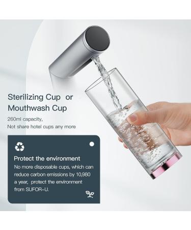 SUFOR-U Q5 Sonic Electric Toothbrush with Cleaning Cup - 4 Modes Travel Toothbrush for Adults - 45 Days Battery Life - Smart Timer - Self-Cleaning Light - 41000 VPM - Fast Charge - Pink - Buy Online on GoSupps.com