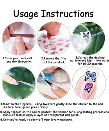 Various DIY Slider Simple Summer Water Sticker Decoration Nail Stickers Flower And Leaf Art(STZ-824) - Buy Online on GoSupps.com