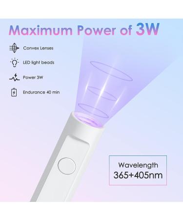 Funfe Mini UV Nail Lamp - Portable 3W Handheld Nail Dryer for Gel Nails - Professional Resin Curing LED Light - Type C Charger - White - Buy Online on GoSupps.com