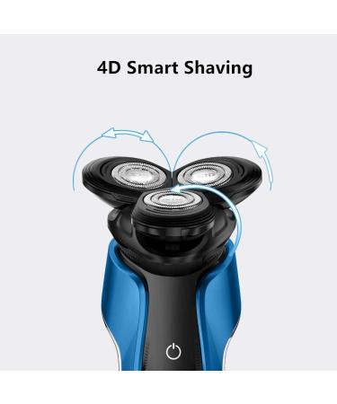 Electric Razor Men USB Quick Rechargeable Electric Shaver 3in 1 Wet & Dry Rotary Shavers with Nose Hair Trimmer and Beard Trimmer - Buy Online on GoSupps.com